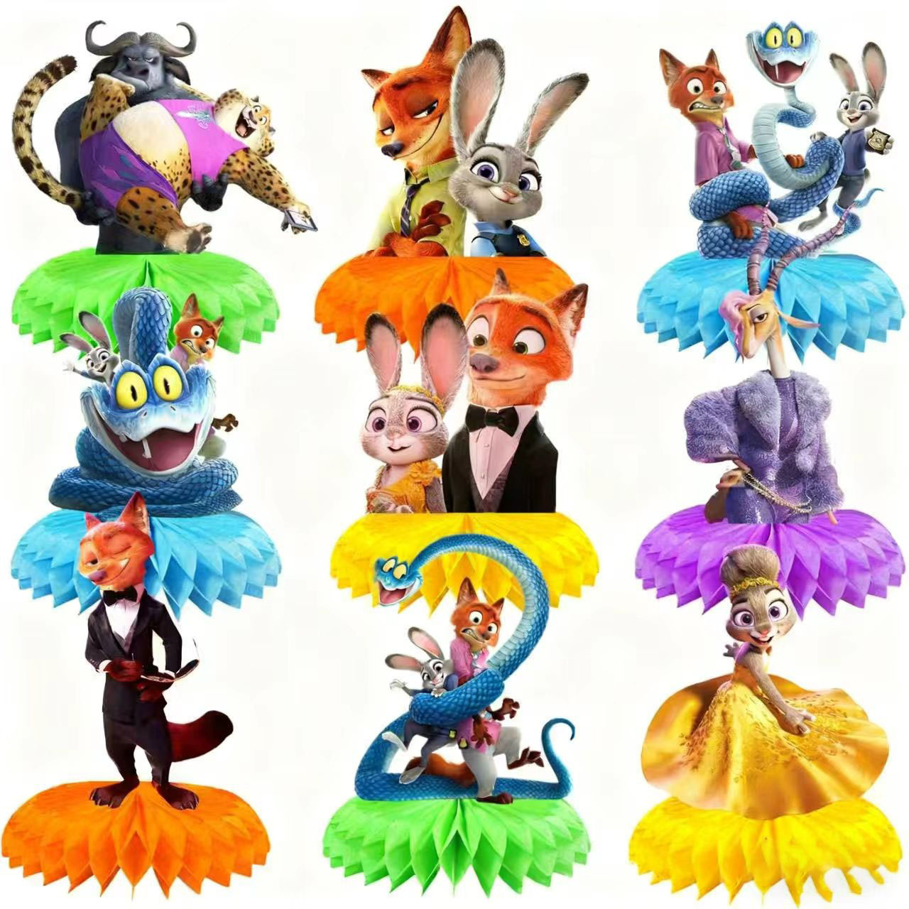 Desk Setup Plants - Cartoon Zootopia Judy Nick Theme Honeycomb