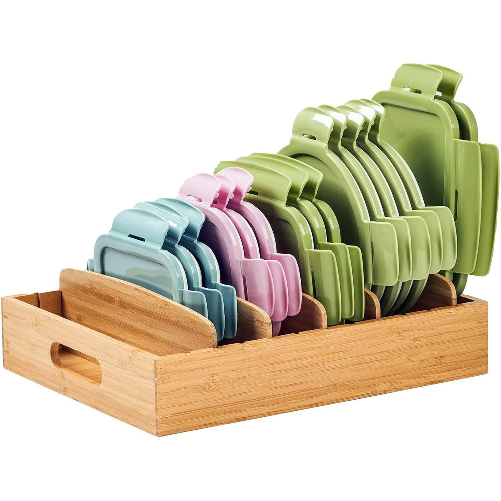 Drawer Organizer Bamboo - Kitchen Cabinet Organizer for Food Storage