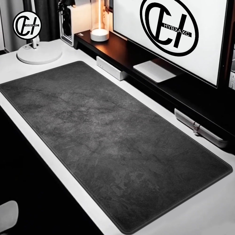 Desk Setup Black - Gray series mouse pad 1200x600mm overlocked