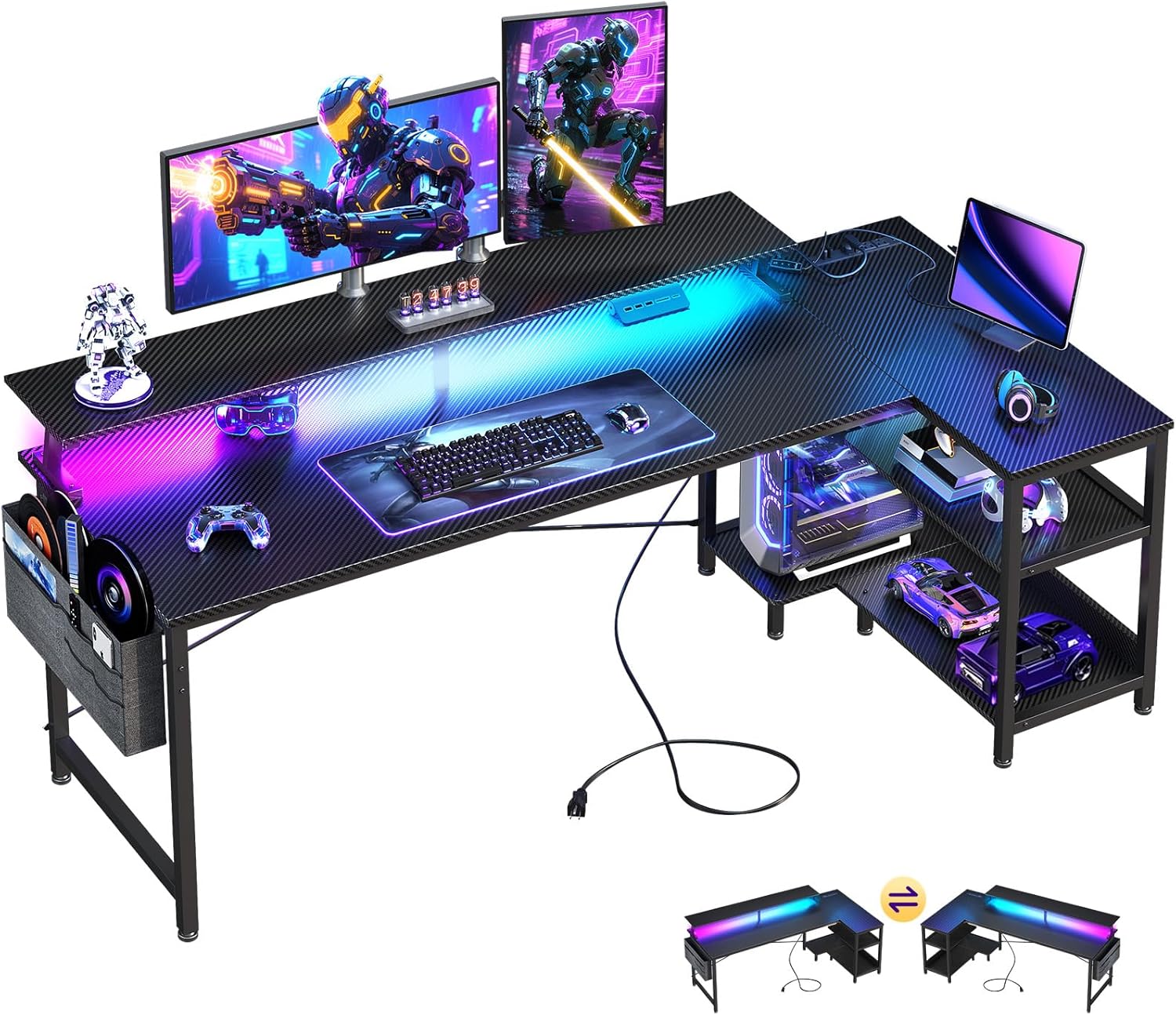 66 Inch L Shaped Computer Desk - огляд і ціна L Shaped Desk Setup