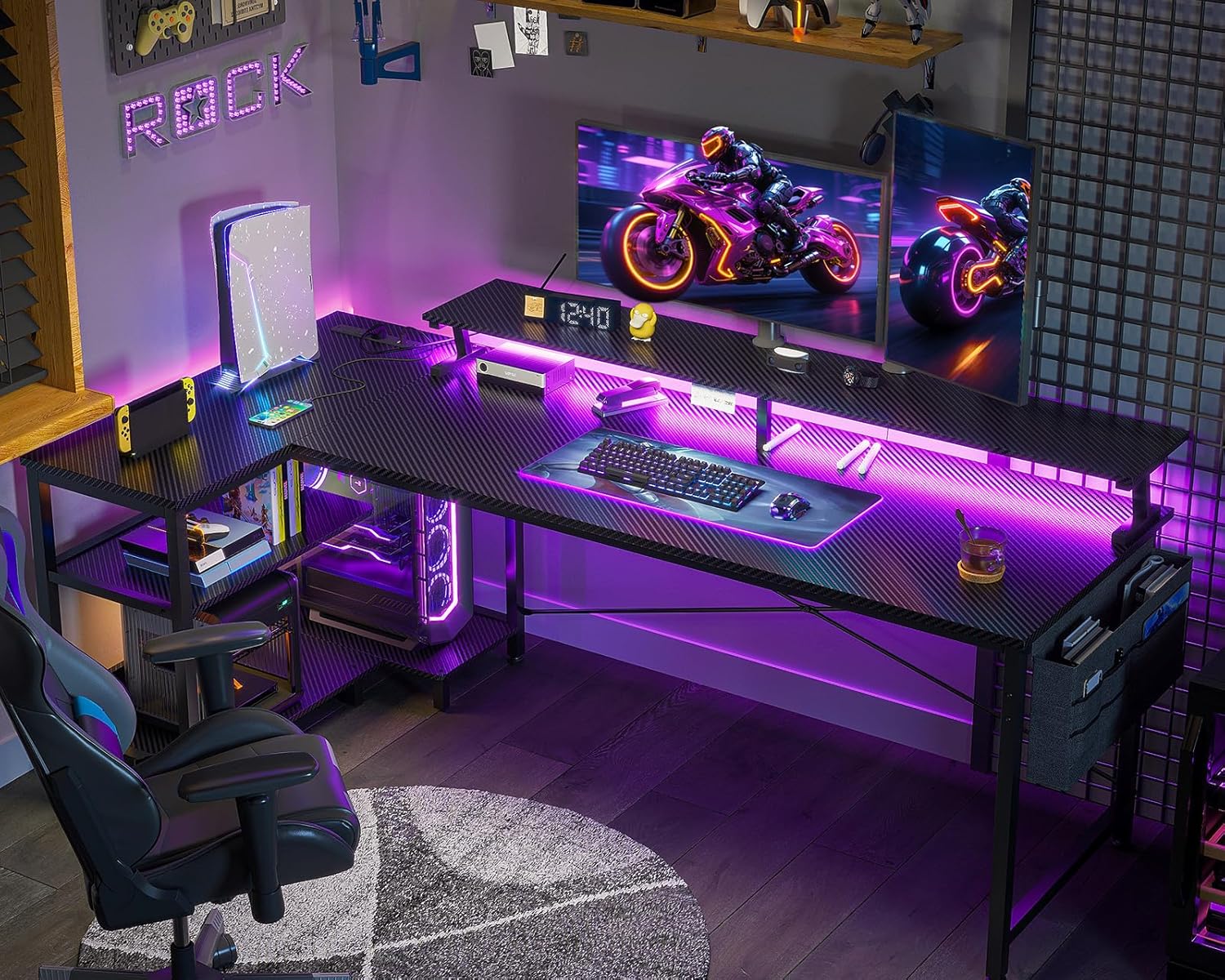 66 Inch L Shaped Computer Desk - огляд і ціна L Shaped Desk Setup
