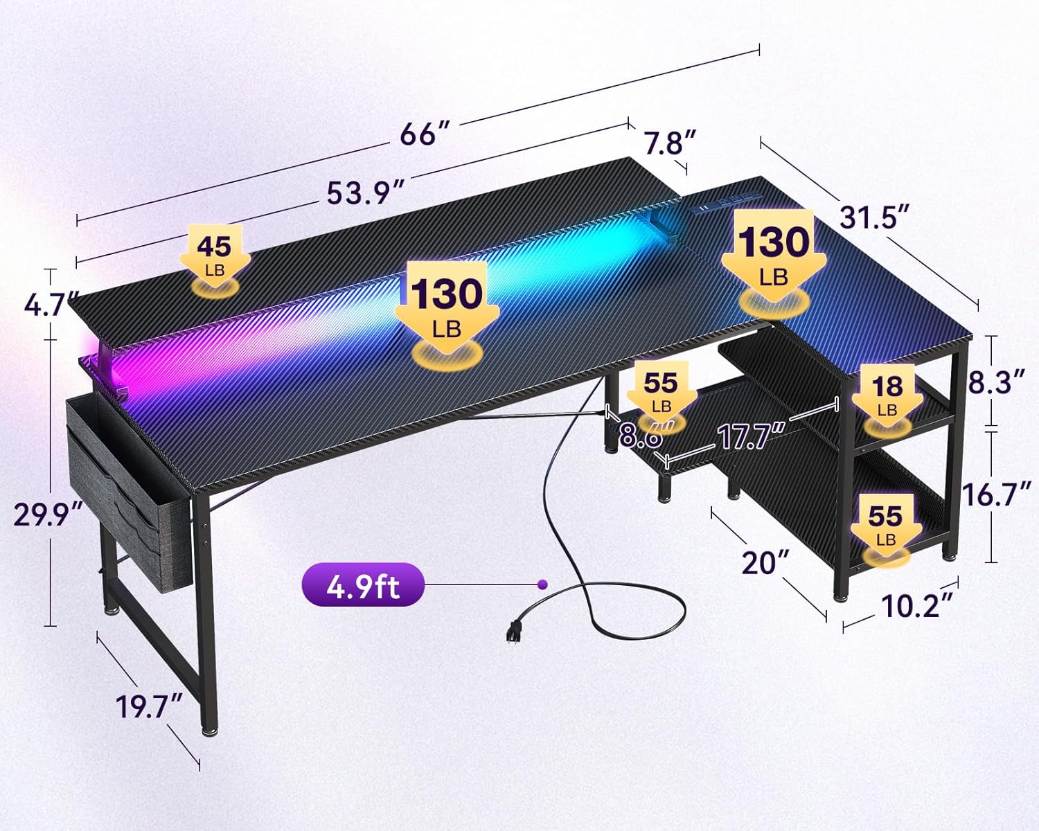 66 Inch L Shaped Computer Desk - огляд і ціна L Shaped Desk Setup