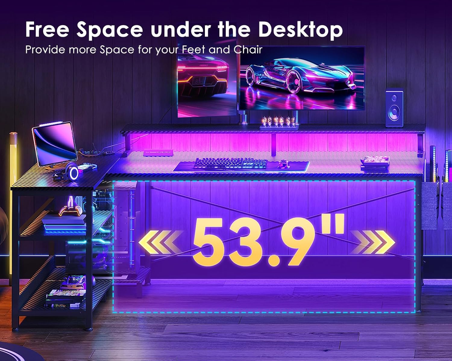 66 Inch L Shaped Computer Desk - огляд і ціна L Shaped Desk Setup