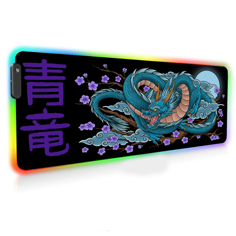 Black Dragon Mouse Pad 900x400 - огляд і ціна Desk Setup Rug