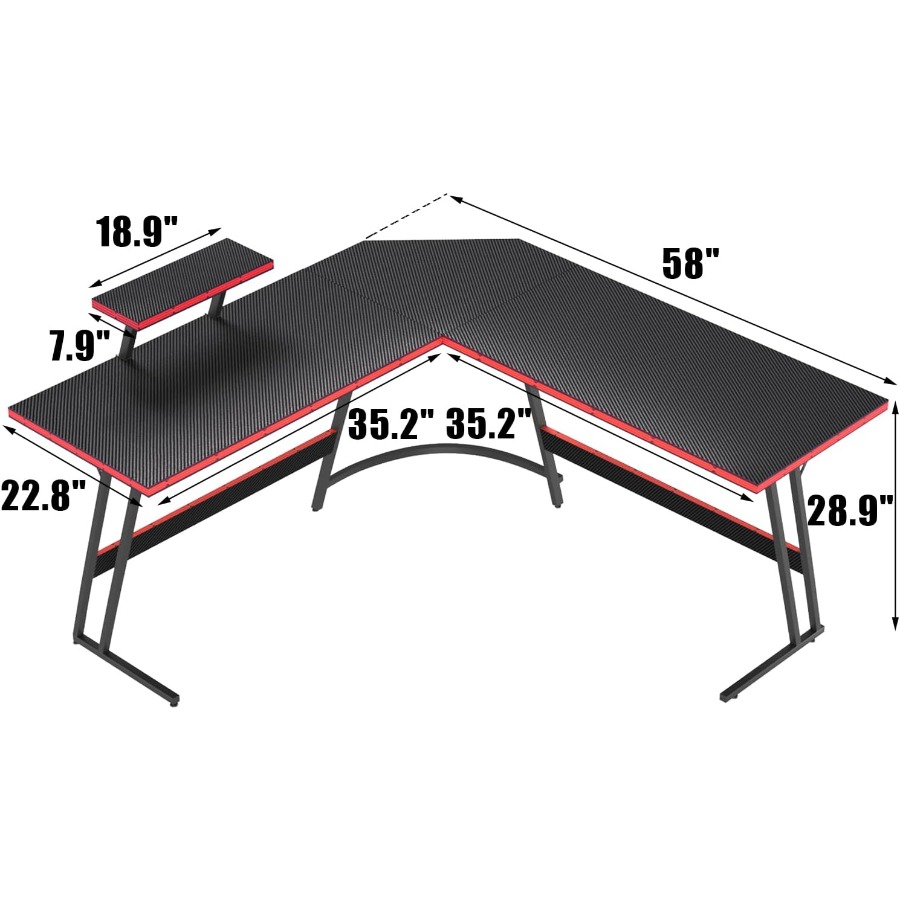 L Shaped Gaming Desk with Larg - огляд і ціна L Shaped Desk Setup