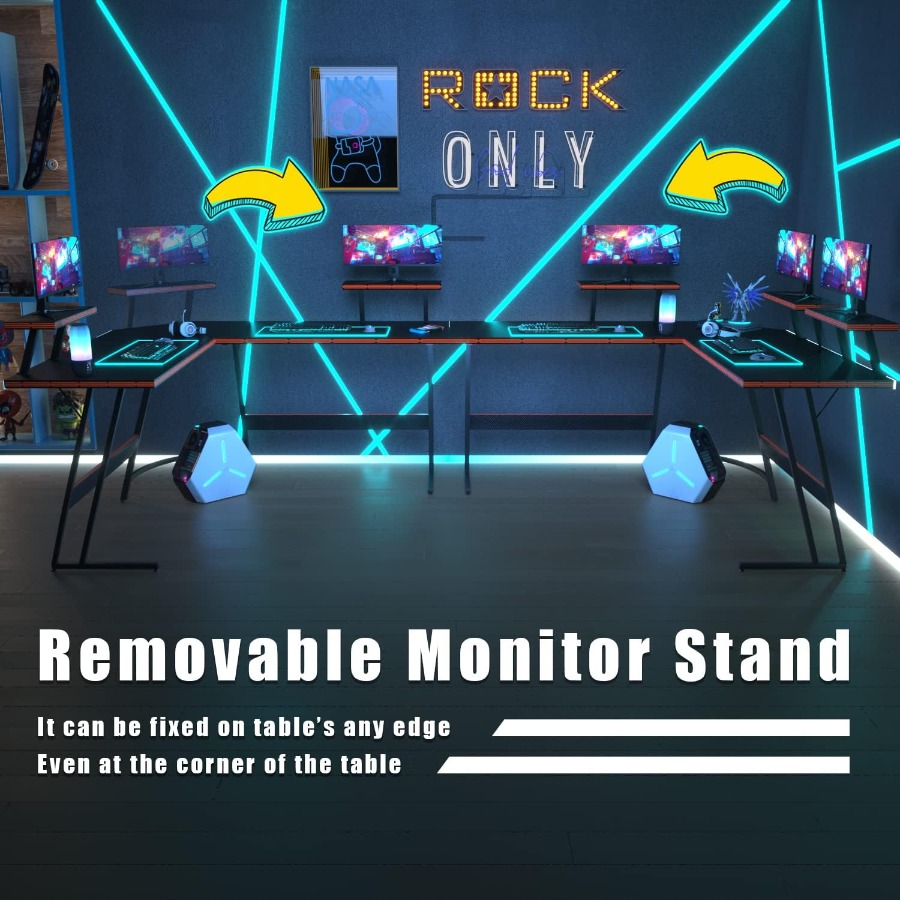 L Shaped Gaming Desk with Larg - огляд і ціна L Shaped Desk Setup