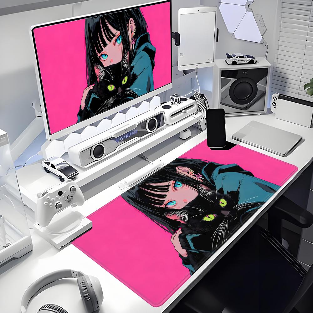 Gaming Mouse Pad Anime Black C - огляд і ціна Desk Setup Rug