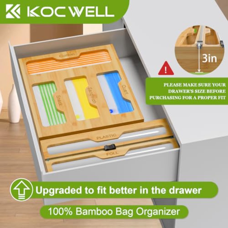 Bamboo Bag Storage Organizer - - огляд і ціна Drawer Organizer Bamboo