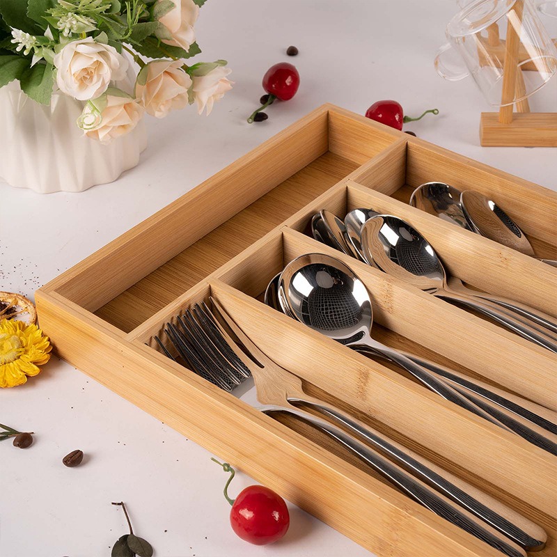 Bamboo Utensils Drawer Organiz - огляд і ціна Drawer Organizer Bamboo