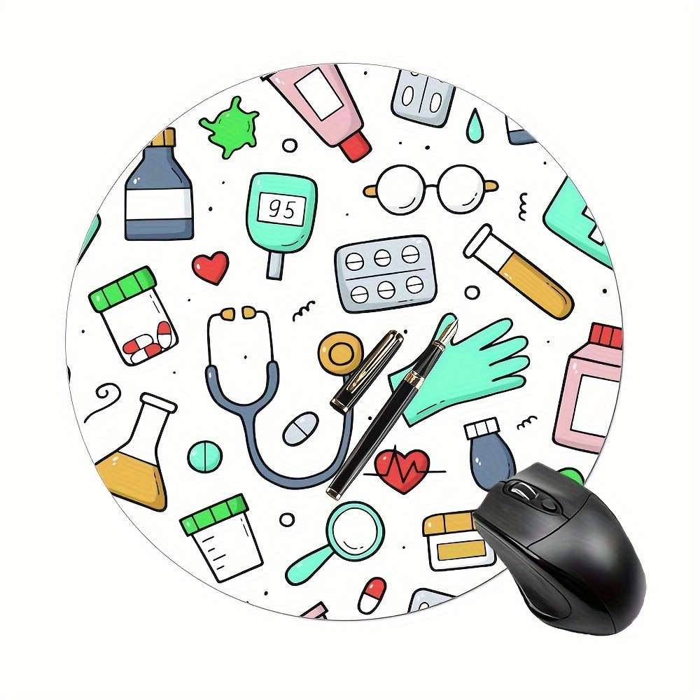 Round Nurses Doctors Office Ru - огляд і ціна Desk Setup Rug