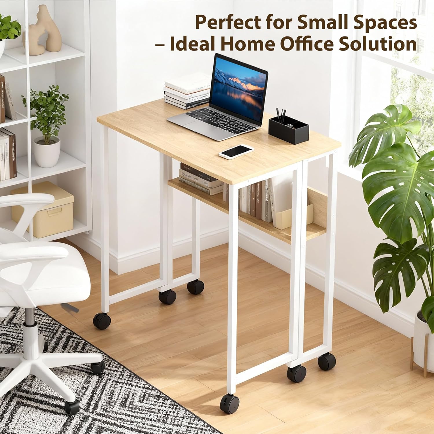 Folding Desk with Storage Shel - огляд і ціна Desk Setup Ideas