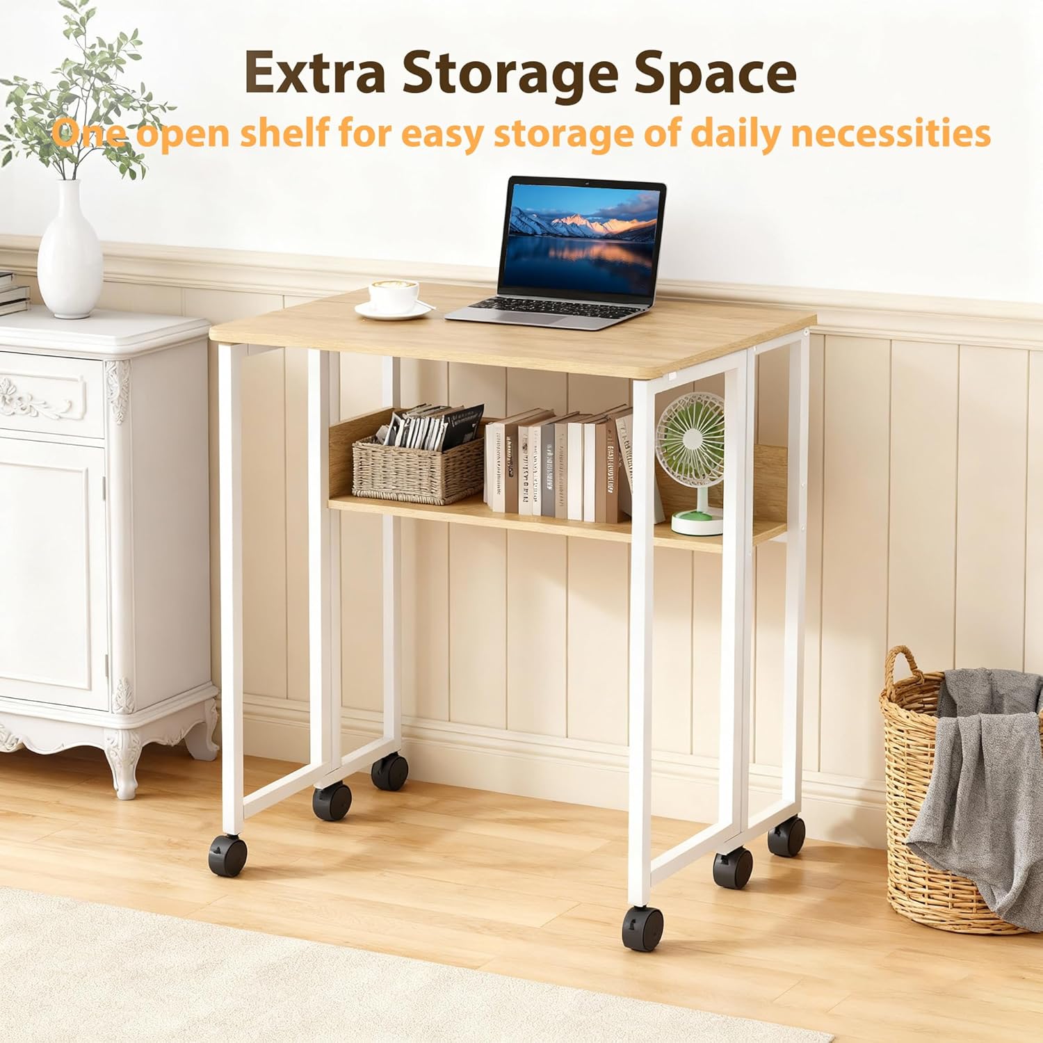 Folding Desk with Storage Shel - огляд і ціна Desk Setup Ideas
