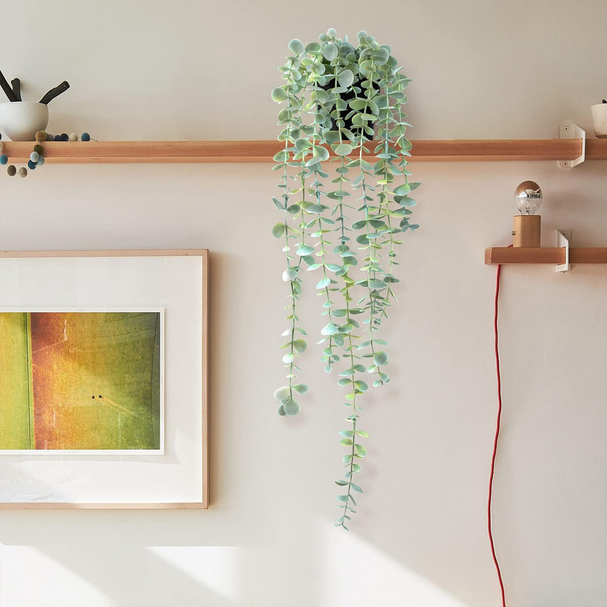 Artificial Ivy Hanging Eucalyp - огляд і ціна Desk Setup Plants