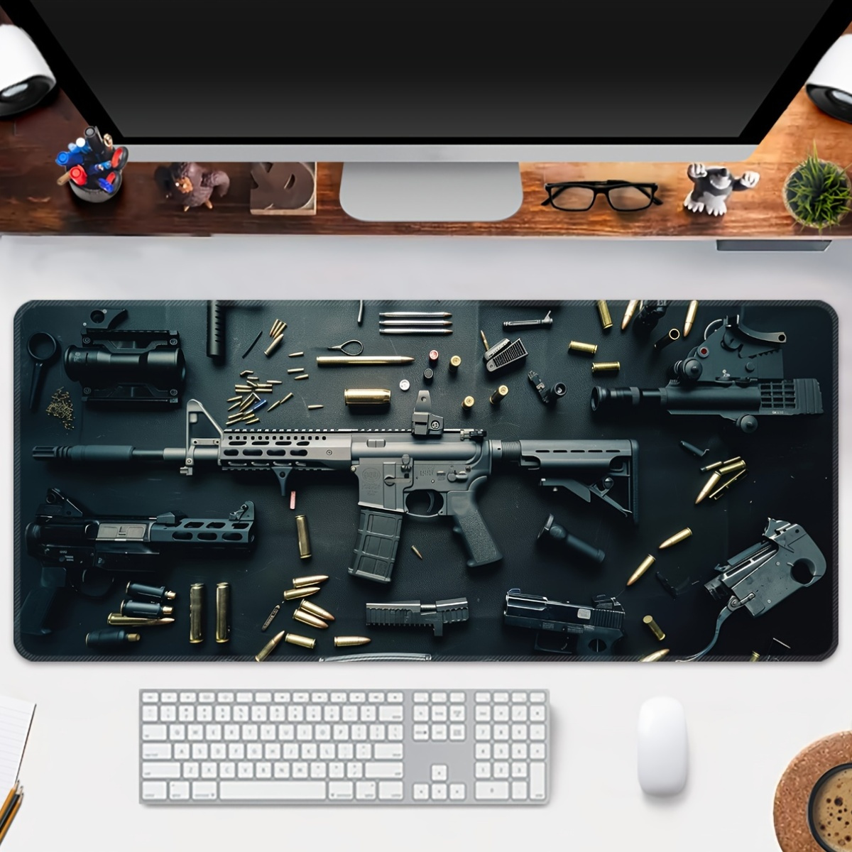 Gun Desk Mat Large Gaming Mous - огляд і ціна Desk Setup Rug