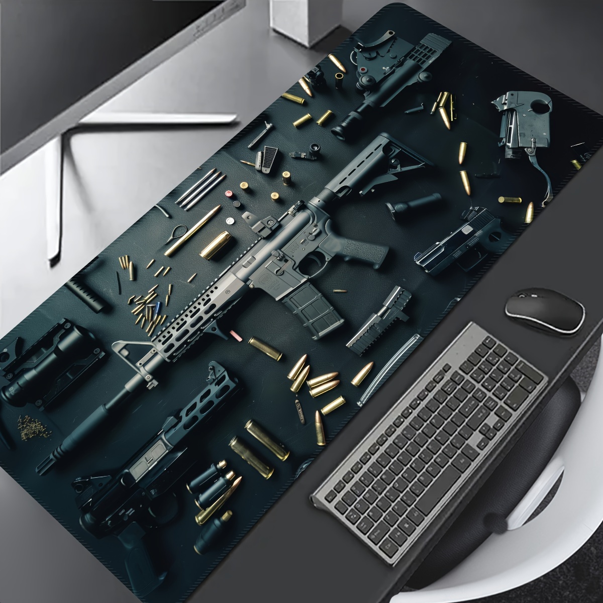 Gun Desk Mat Large Gaming Mous - огляд і ціна Desk Setup Rug