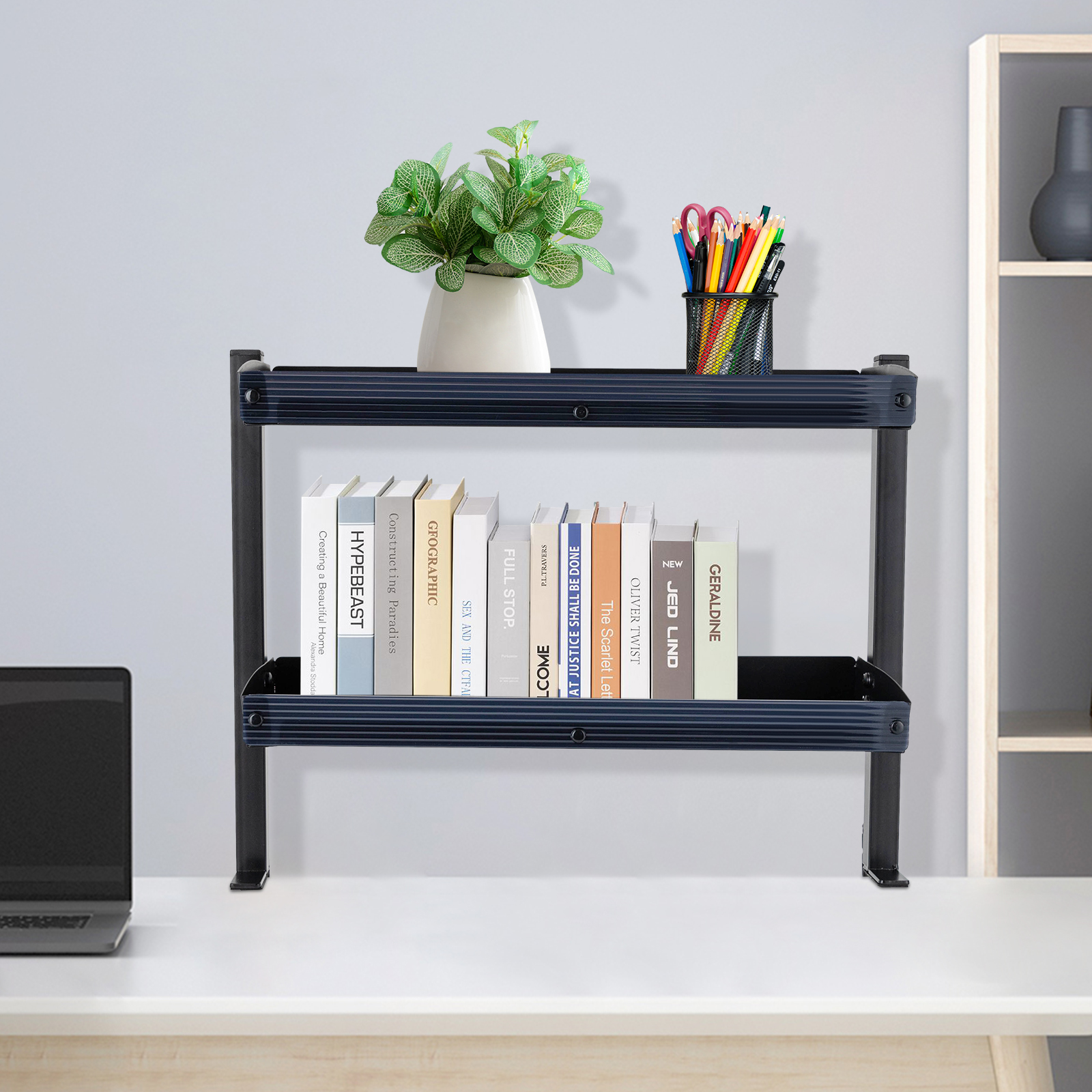 Clamp-on Desk Shelf, 2-Tier, A - огляд і ціна Desk Setup Black