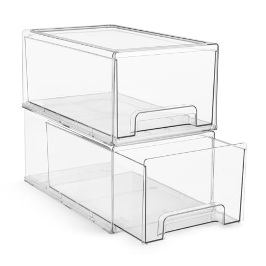 Clear Plastic Organizer Bins w - огляд і ціна Drawer Organizer Bamboo