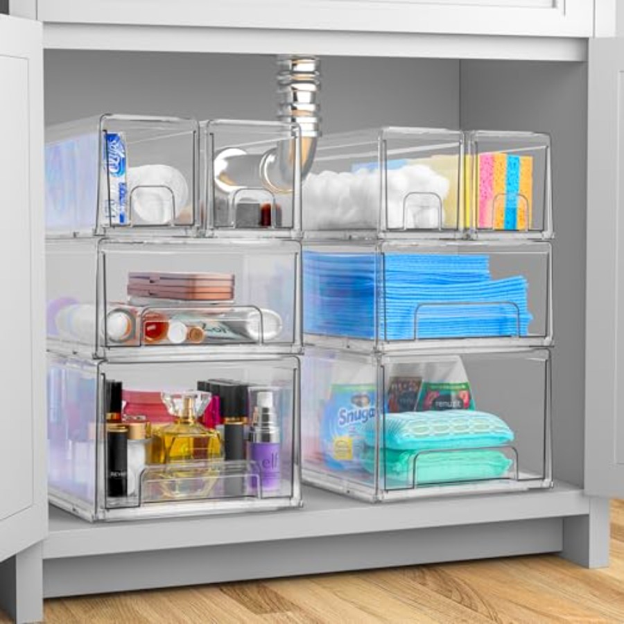 Clear Plastic Organizer Bins w - огляд і ціна Drawer Organizer Bamboo