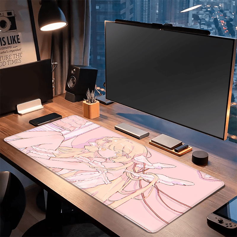 Kawaii Cute Angel Girl Mouse P - огляд і ціна Desk Setup Rug