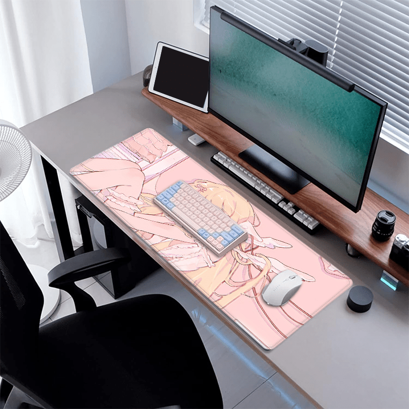 Kawaii Cute Angel Girl Mouse P - огляд і ціна Desk Setup Rug