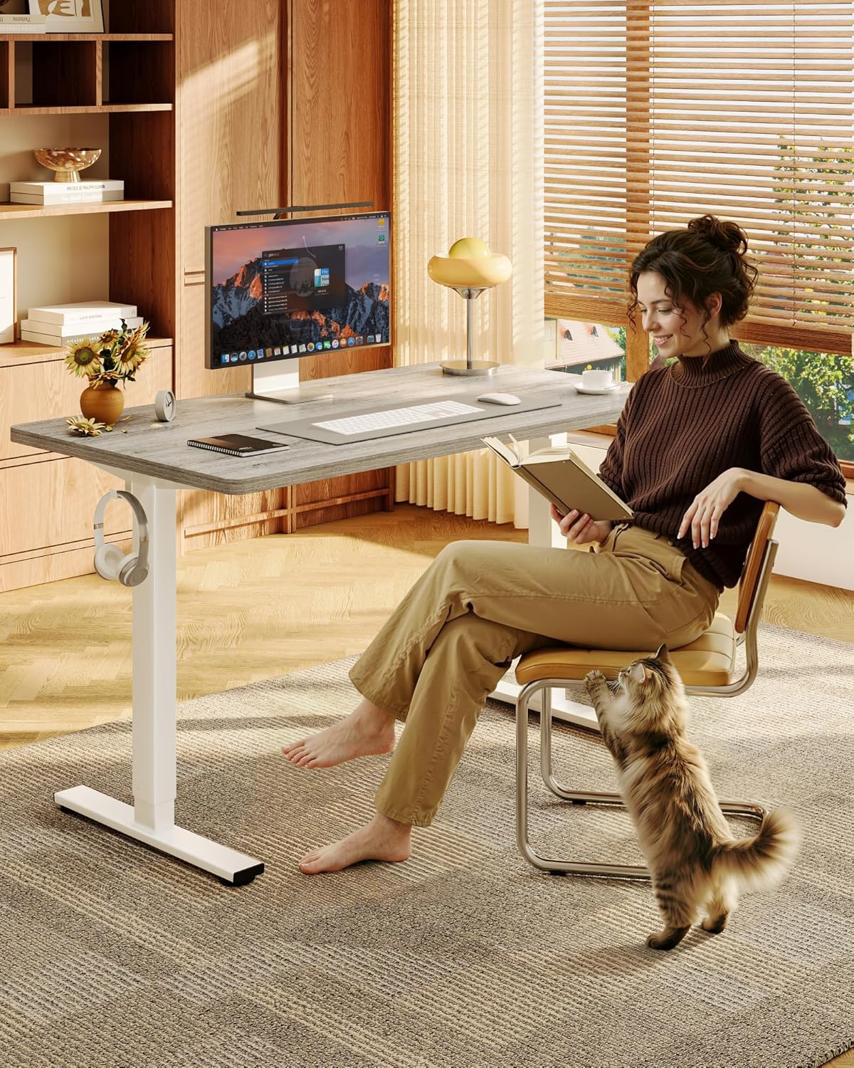 One-Piece Electric Height Adju - огляд і ціна L Shaped Desk Setup