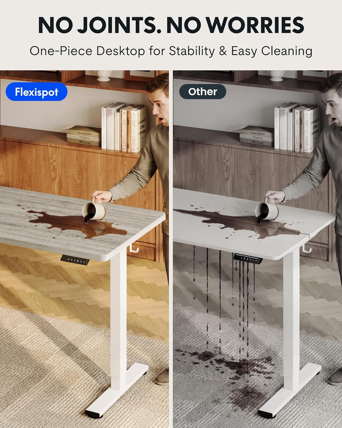 One-Piece Electric Height Adju - огляд і ціна L Shaped Desk Setup
