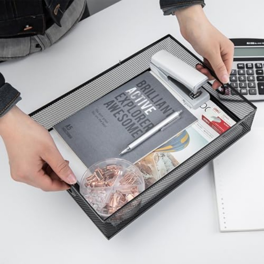 Black Metal Mesh Desk Drawer O - огляд і ціна Drawer Organizer Bamboo