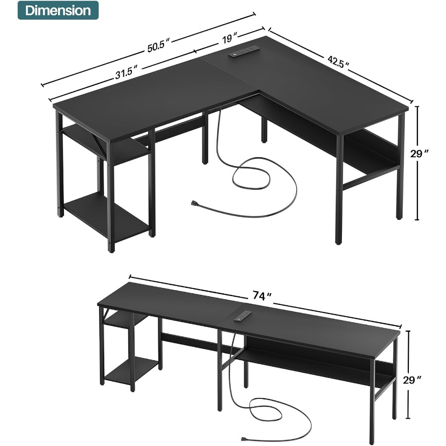 Reversible L Shaped Desk with  - огляд і ціна L Shaped Desk Setup