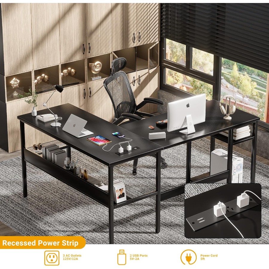 Reversible L Shaped Desk with  - огляд і ціна L Shaped Desk Setup