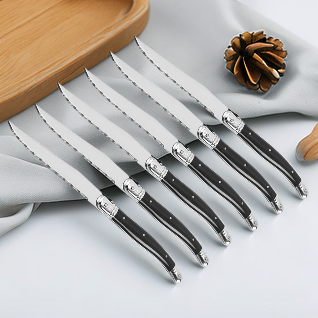 9'' Laguiole Steak Knives Set  - огляд і ціна Desk Setup Black