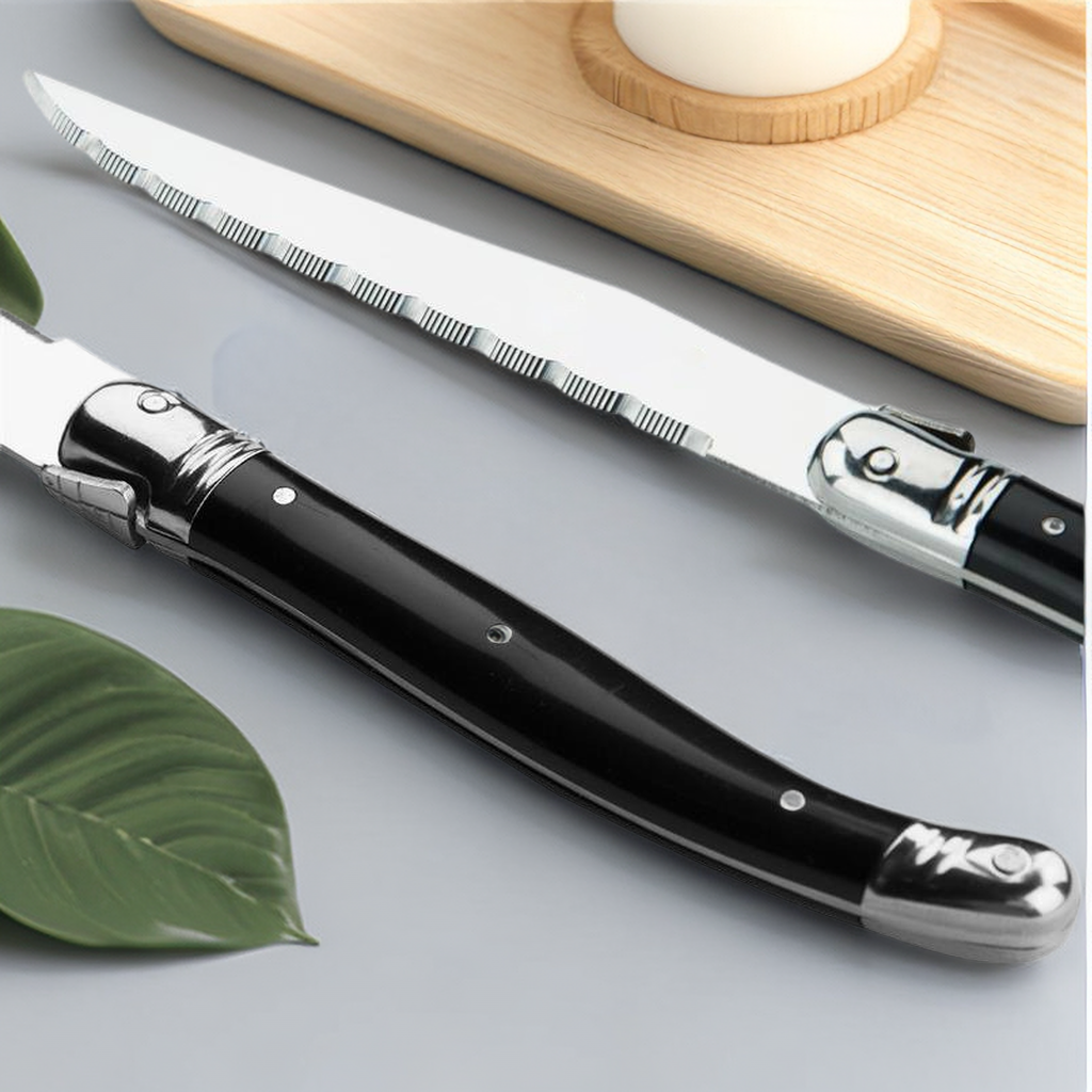 9'' Laguiole Steak Knives Set  - огляд і ціна Desk Setup Black