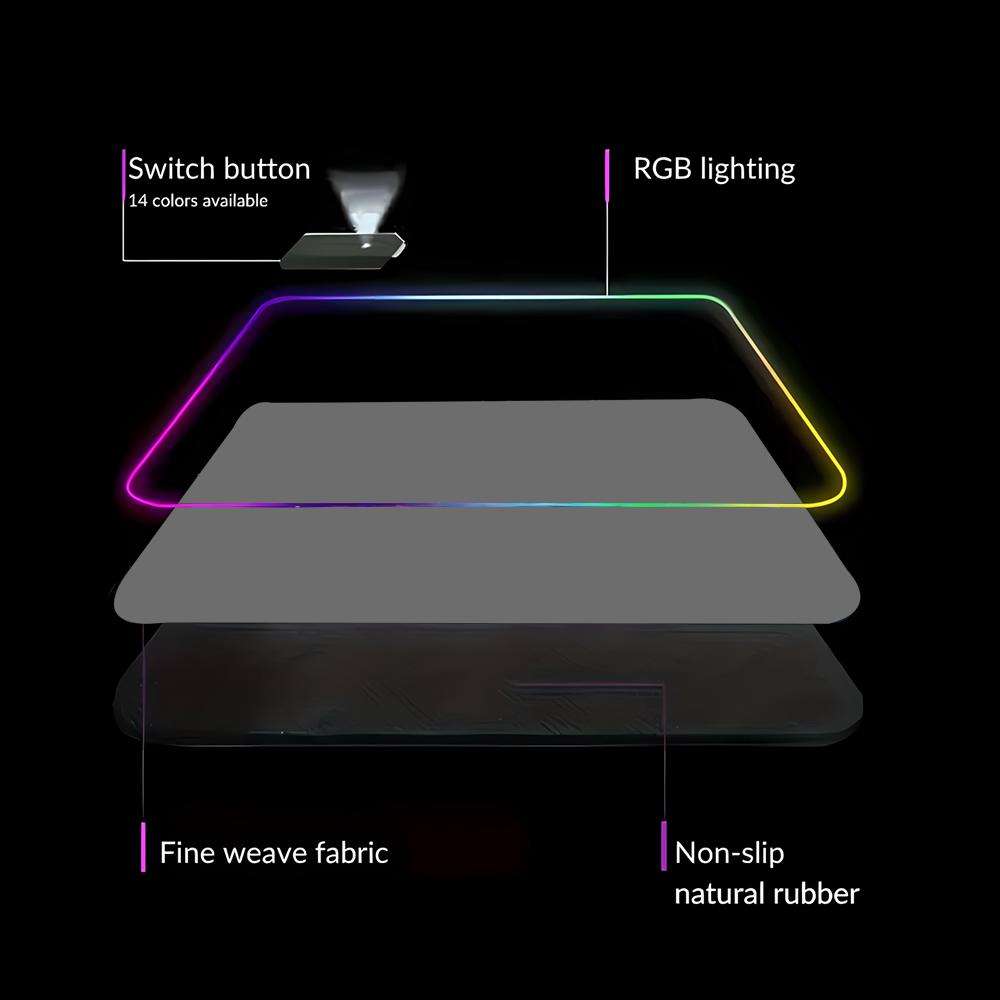 RGB HD Solid Color Gaming Mous - огляд і ціна Desk Setup Rug