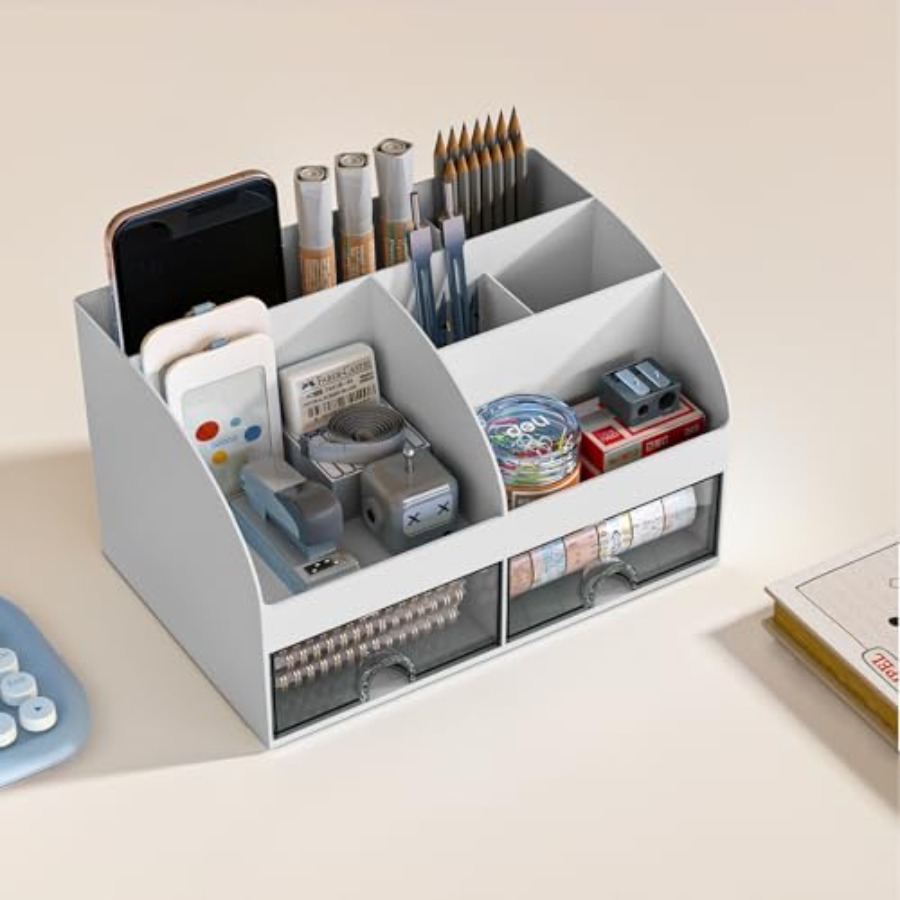 Desk Organizer with 6 Compartm - огляд і ціна Drawer Organizer Bamboo