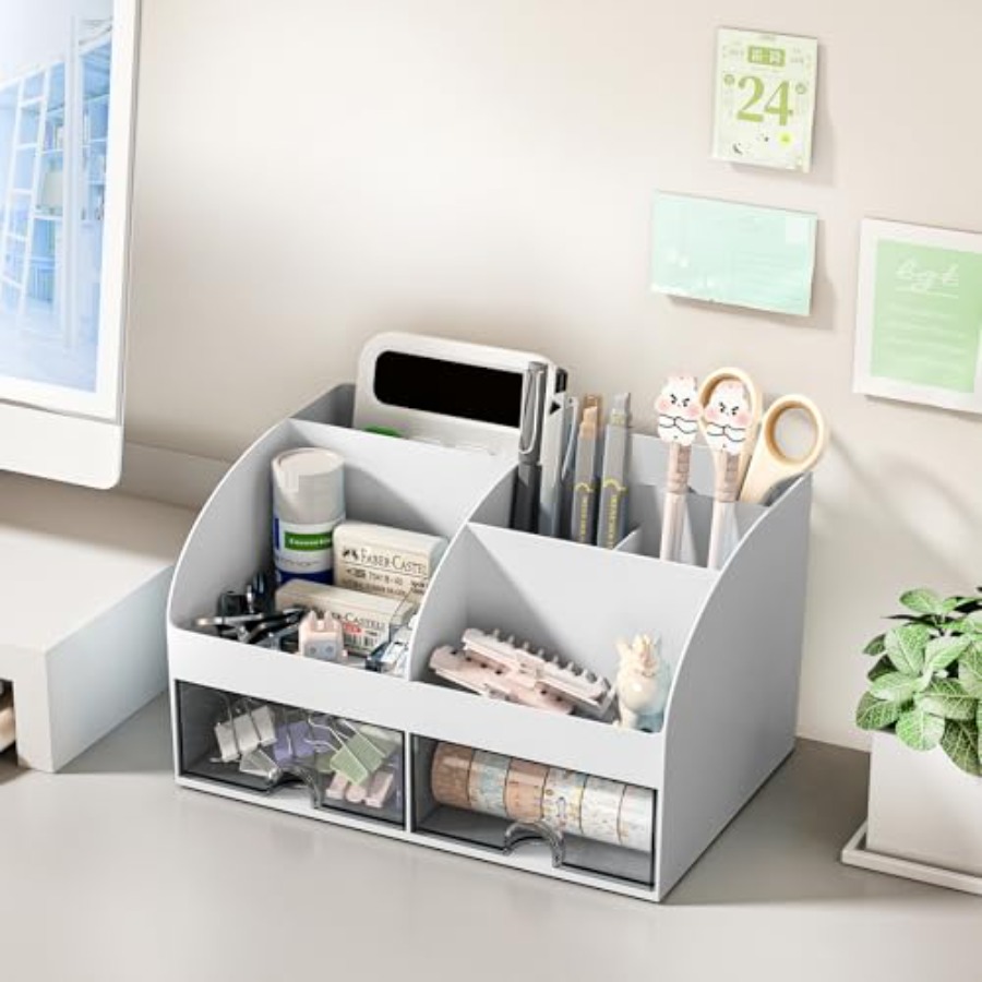 Desk Organizer with 6 Compartm - огляд і ціна Drawer Organizer Bamboo