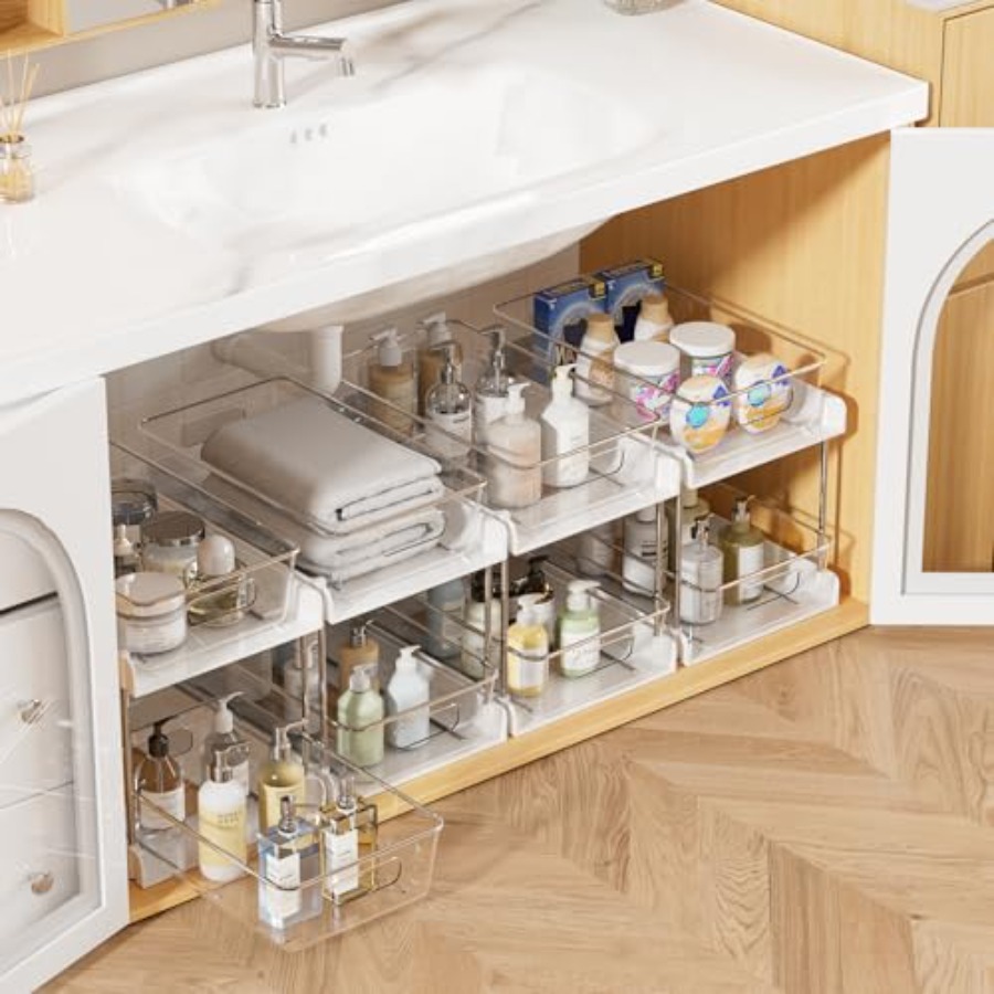 4 Pack Bathroom Organizer 2 Ti - огляд і ціна Drawer Organizer Bamboo