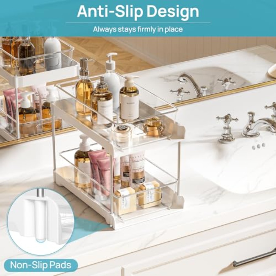 4 Pack Bathroom Organizer 2 Ti - огляд і ціна Drawer Organizer Bamboo