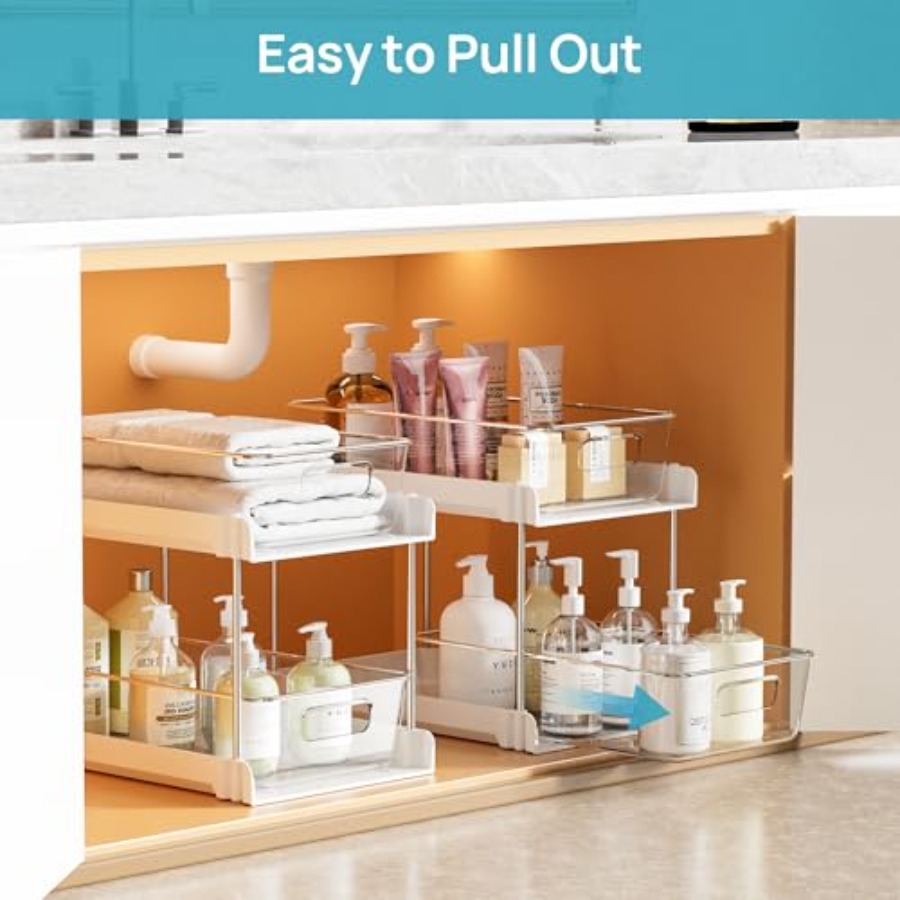 4 Pack Bathroom Organizer 2 Ti - огляд і ціна Drawer Organizer Bamboo