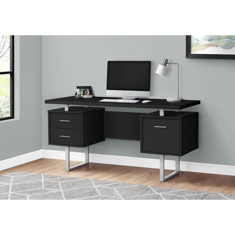 Contemporary 60 Work Desk with - огляд і ціна Desk Setup Grey