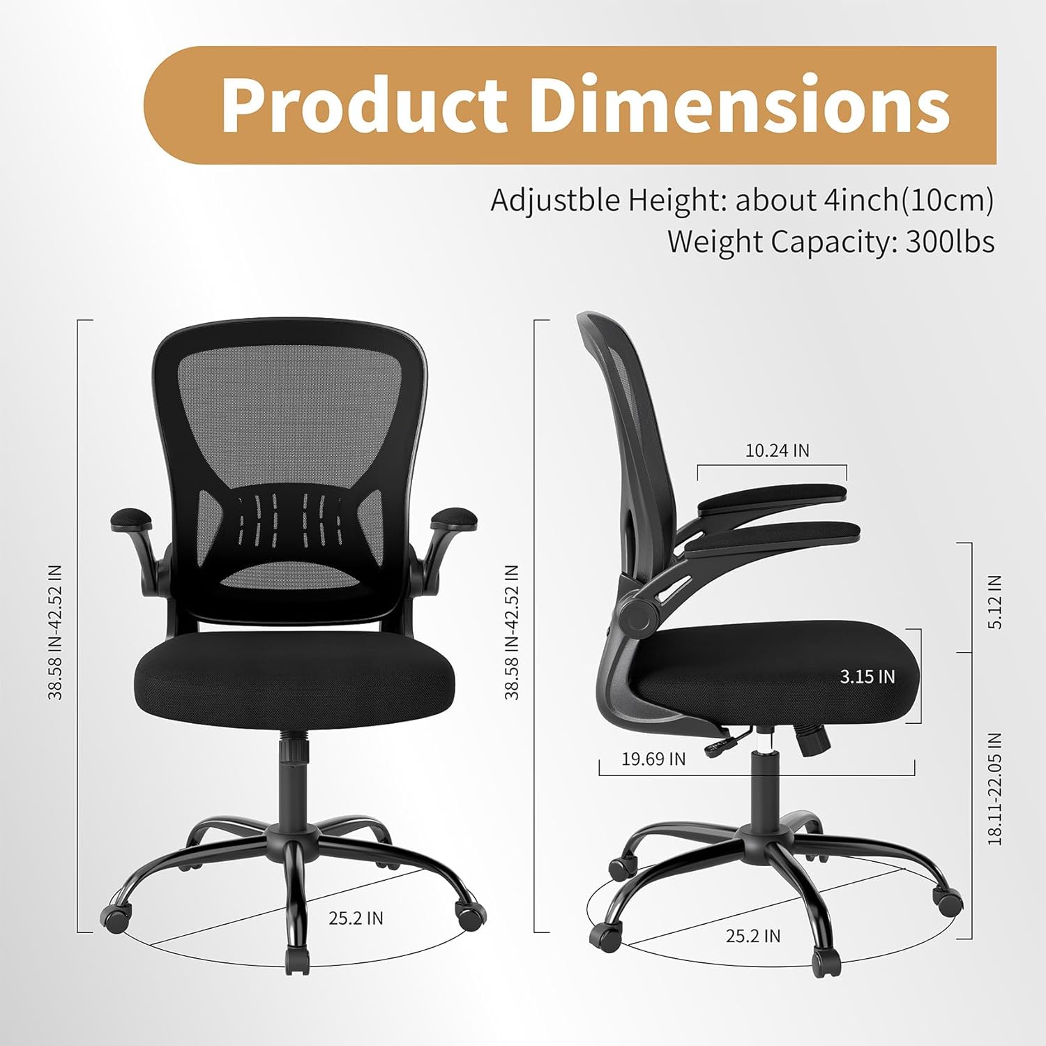 Ergonomic Office Chair Set 8,  - огляд і ціна Desk Setup Height