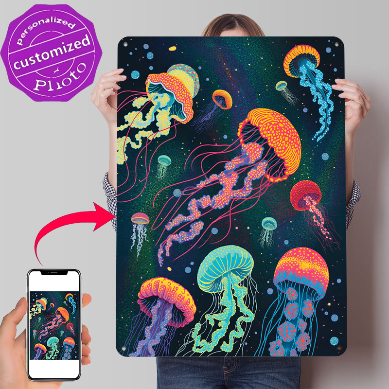 Vibrant Jellyfish in Cosmic Ba - огляд і ціна Desk Setup Background