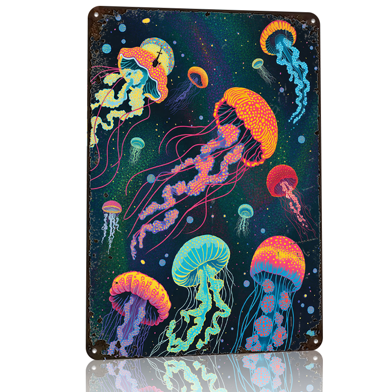 Vibrant Jellyfish in Cosmic Ba - огляд і ціна Desk Setup Background