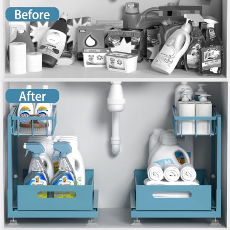 Under Sink Organizer Storage 2 - огляд і ціна Drawer Organizer Bamboo