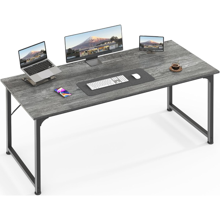 55 Inch Computer Desk for Home - огляд і ціна Desk Setup Grey