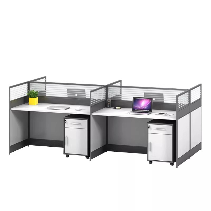 White Office Desk for 2 4 or 6 - огляд і ціна L Shaped Desk Setup