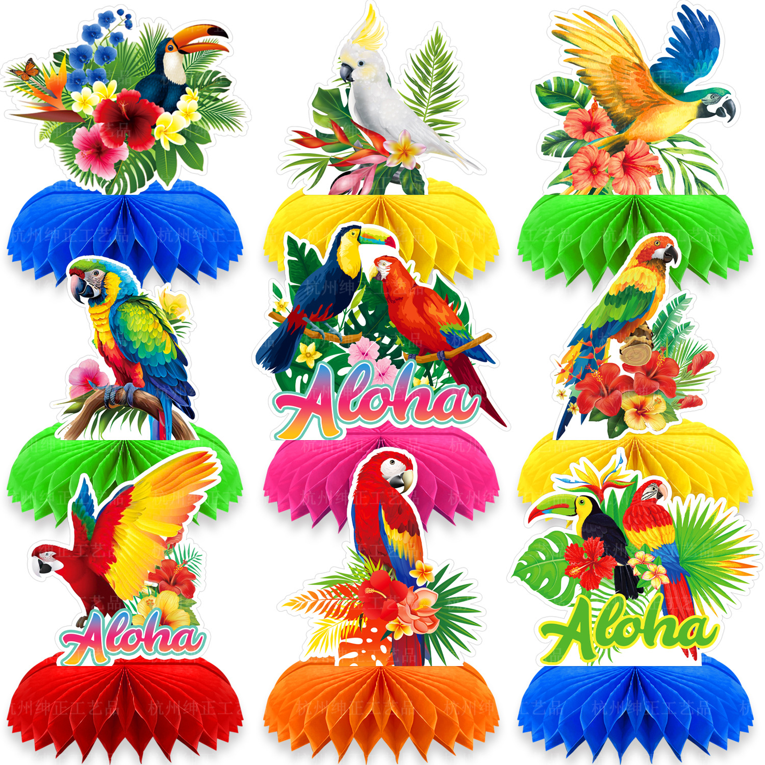 9Pcs Tropical Hawaii Theme Tou - огляд і ціна Desk Setup Photo