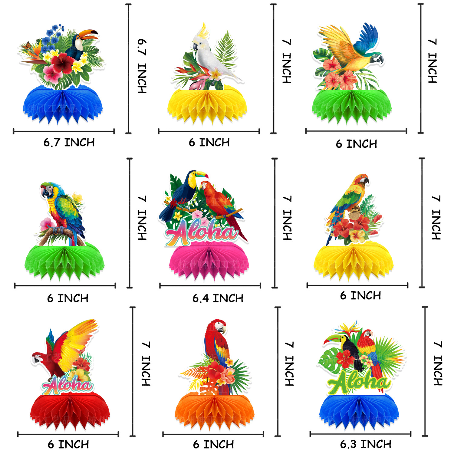 9Pcs Tropical Hawaii Theme Tou - огляд і ціна Desk Setup Photo