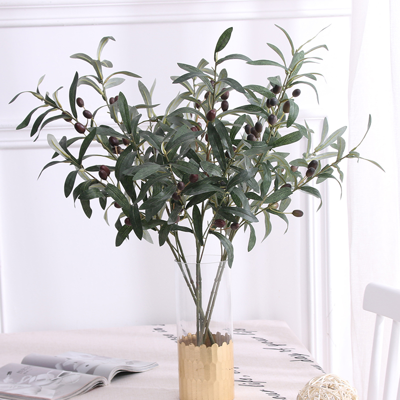 1PC Artificial Olive Green Lea - огляд і ціна Desk Setup Photo