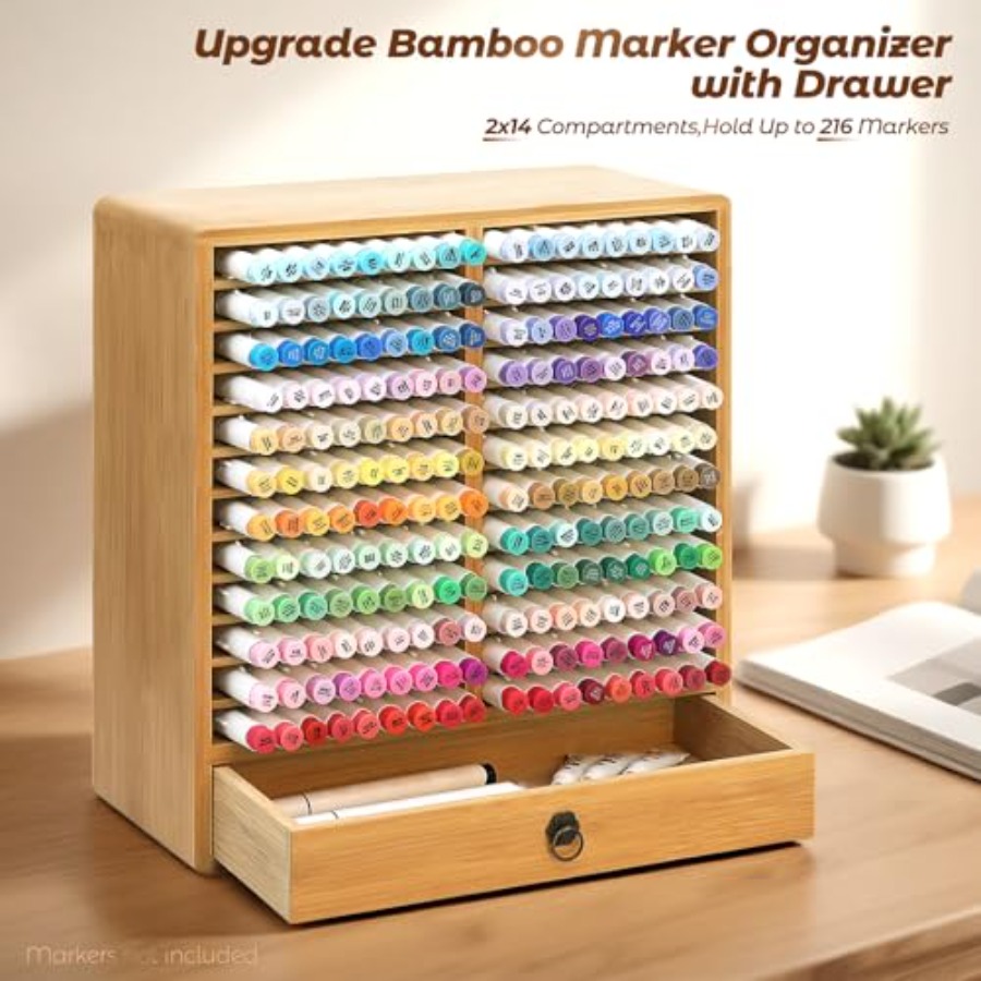 Marker Organizer for 216 Marke - огляд і ціна Drawer Organizer Bamboo