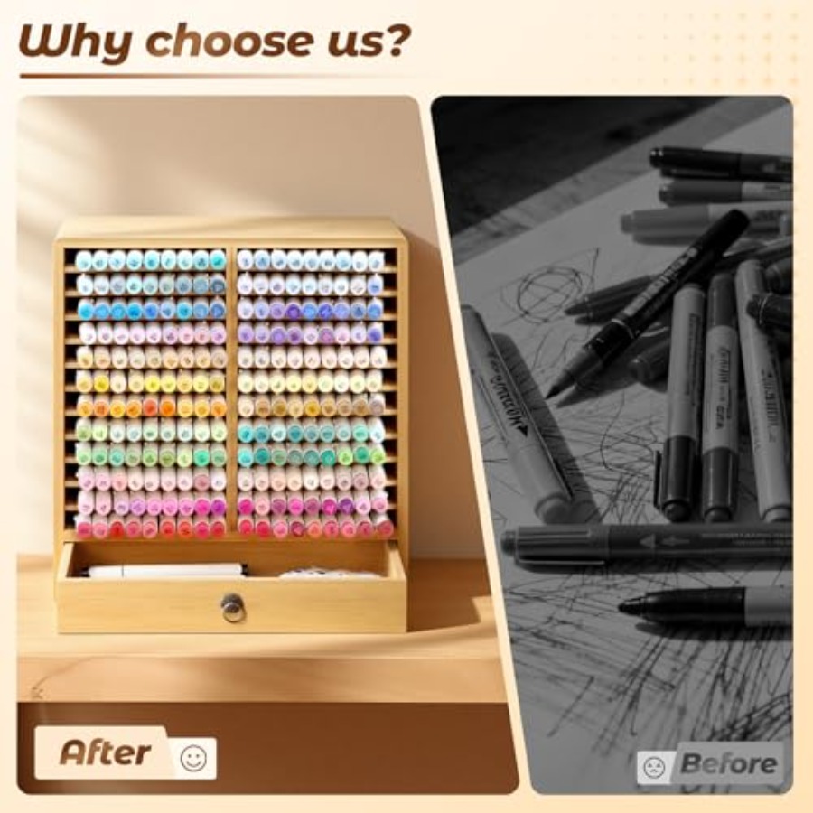 Marker Organizer for 216 Marke - огляд і ціна Drawer Organizer Bamboo