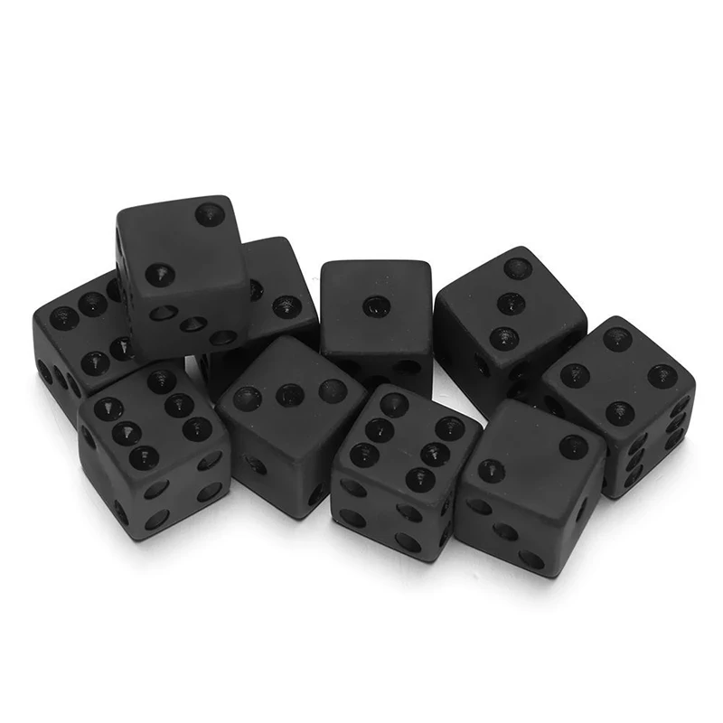 7pcs/lot Matte Black Dice Set  - огляд і ціна Desk Setup Black